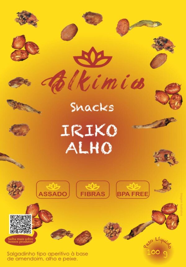 Snack Iriko (Anchovinha) Com Alho - 100g - Assado - Alkimia