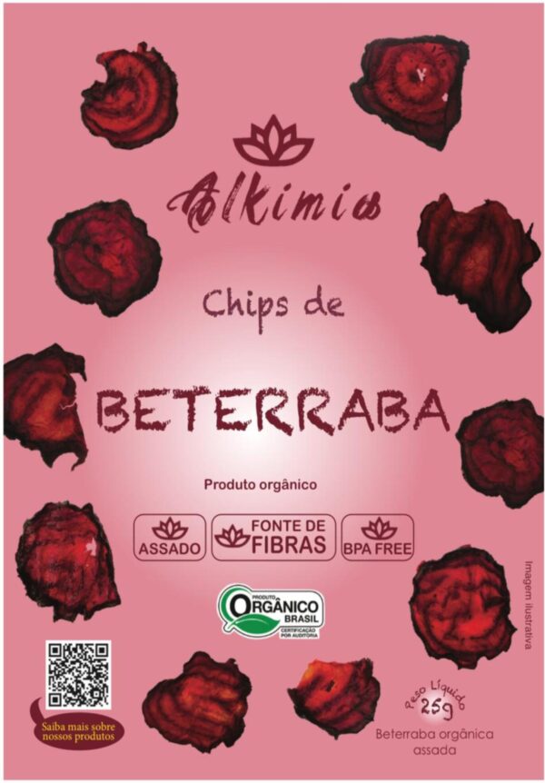 Chips de Beterraba - 25g - Orgânico - Assado - Alkimia
