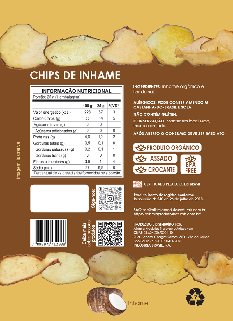 Inhame - 25g - Orgânico - Assado - Imagem 2