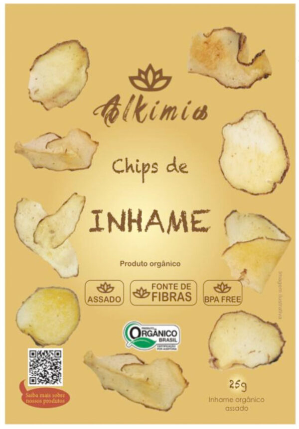 Chips de Inhame - 25g - Orgânico - Assado - Alkimia