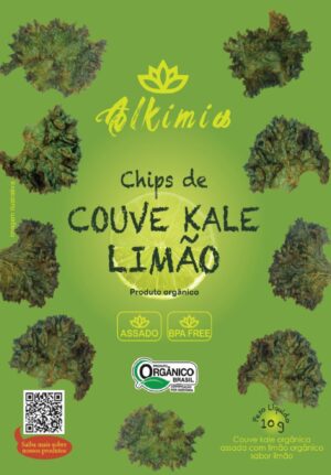Chips de Couve Kale Com Limão - 10g - Orgânico - Assado - Alkimia