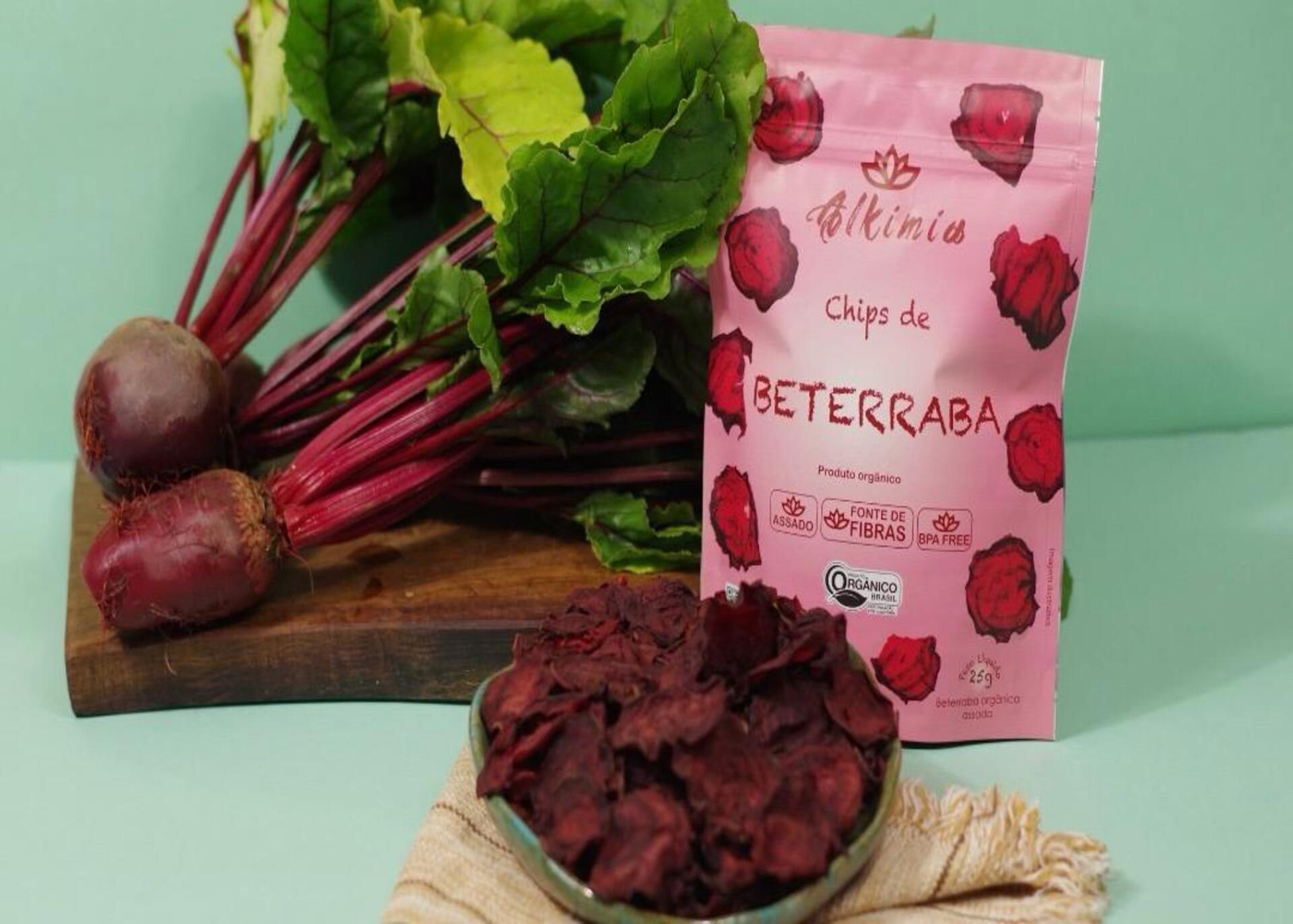 Chips de Beterraba - 25g - Orgânico - Assado - Alkimia - Imagem 3
